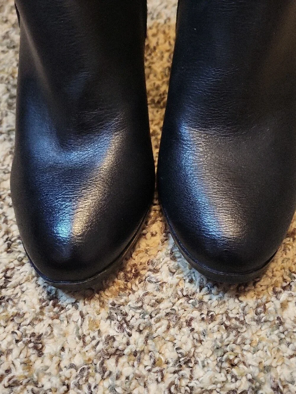 Apt. 9 Black Ankle Booties with Gold Buckle Detail